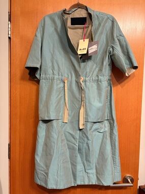 MooRER Designer Short-Sleeve Reversible Drawstring Coat